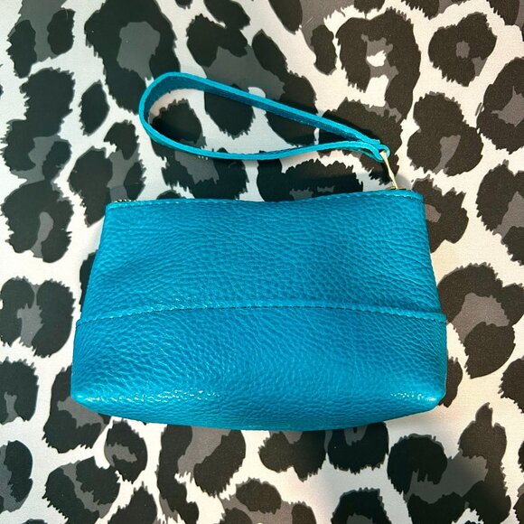 Portland Leather Goods Medium Chelsea Pouch in Aquarius Blue BNWOT - Picture 7 of 9